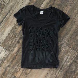 Black “PINK” short sleeve